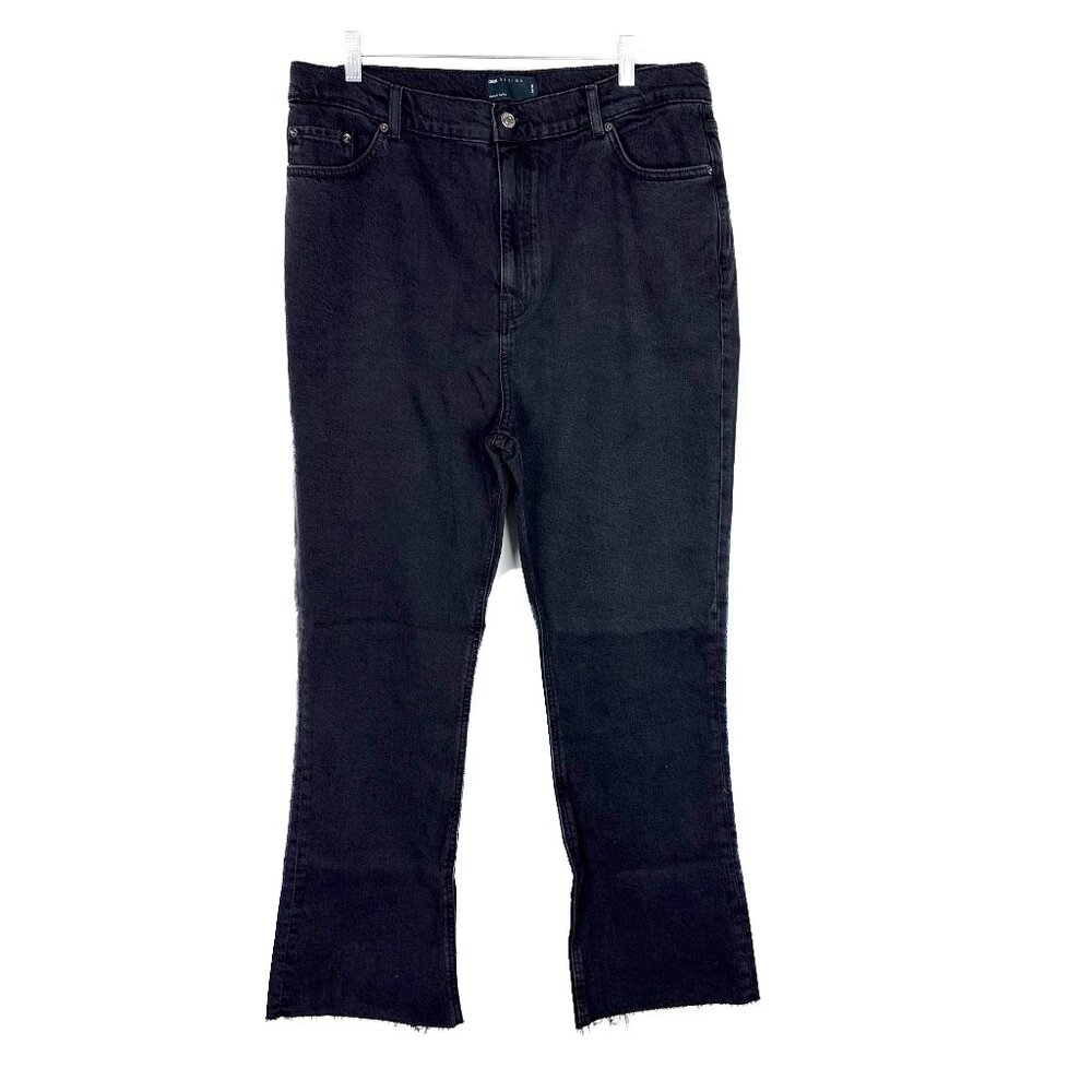 NWOT ASOS Design High Rise '70's Stretch Flare Jeans in Black Plus Size 36 NEW